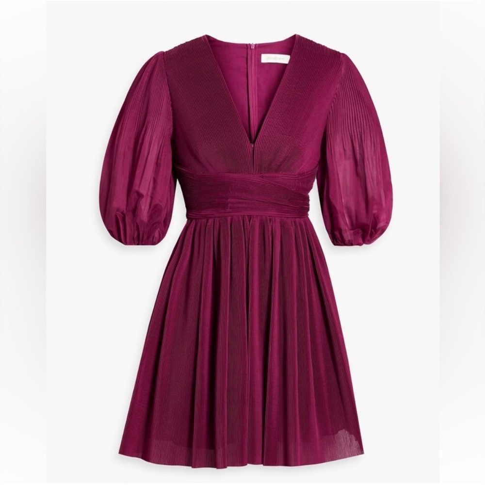 Zimmermann- Pleated Mini Dress - Picture 3 of 8